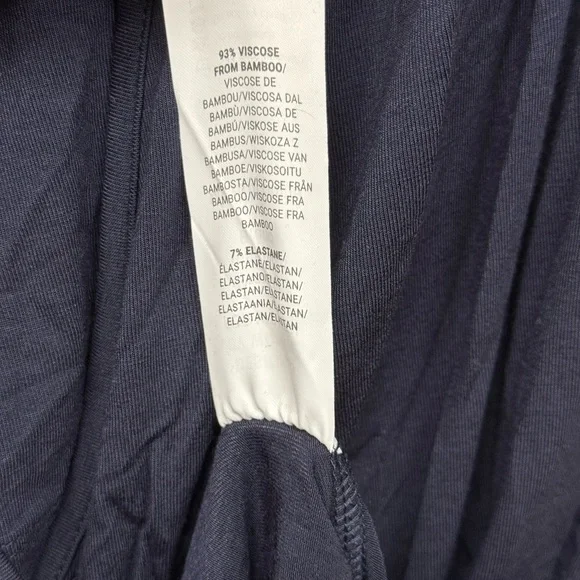 Angel Maternity Navy Blue Bamboo Wrap Top - Picture 7 of 7